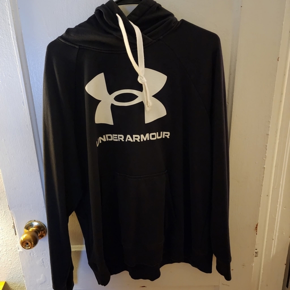 Under Armour Tops - Under Armour Black Pullover with White Emblem